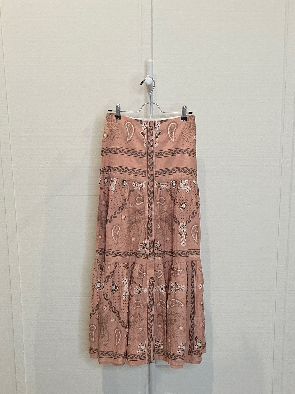 Sandro Pink Paisley Maxi Skirt - Picture 2 of 7